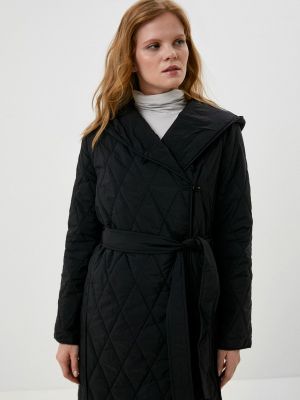 Утепленная демисезонная куртка снежная королева черная
