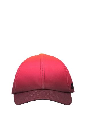 Bombažna kapa s šiltom s prelivanjem barv Courreges rdeča