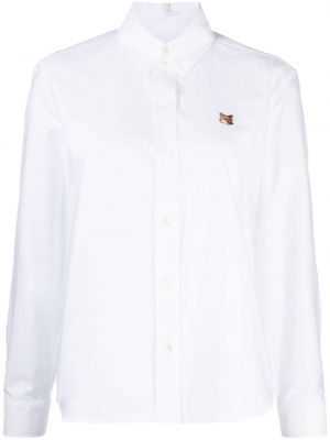 Bavlnená košeľa Maison Kitsuné biela