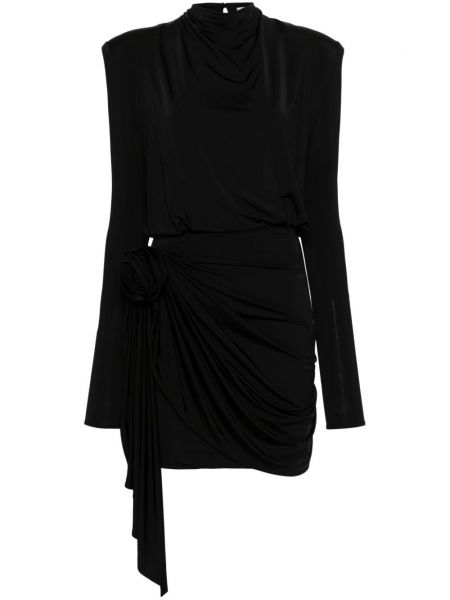 Φλοράλ μini φόρεμα Magda Butrym μαύρο