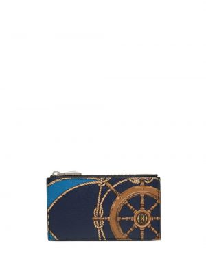 Δερμάτινος πορτοφόλι με σχέδιο Bally μπλε