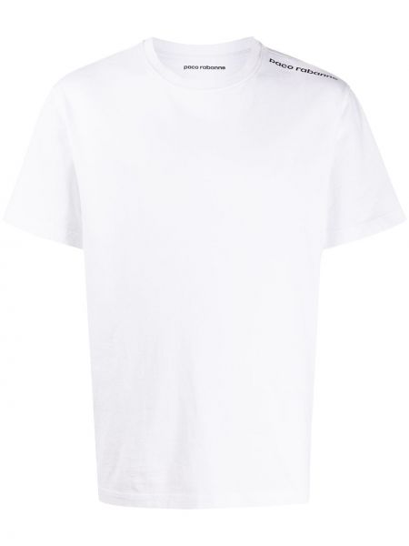 T-shirt à imprimé Rabanne blanc