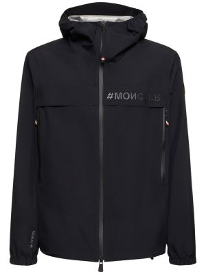 Nylonowa kurtka z kapturem Moncler Grenoble czarna