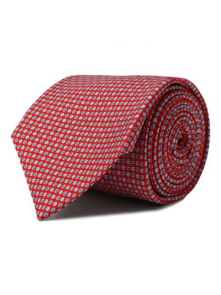 Шелковый галстук Kiton красный