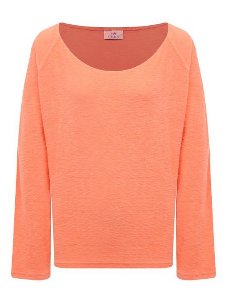 Хлопковый пуловер Deha оранжевый