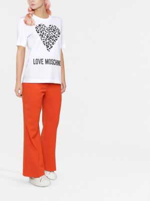 T-shirt mit rundem ausschnitt Love Moschino weiß