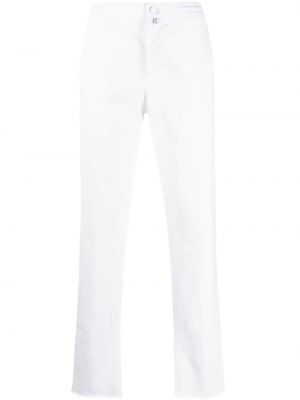 Памучни chino панталони Kiton бяло