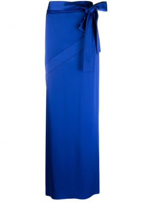Saténové pouzdrová sukně Tom Ford modré