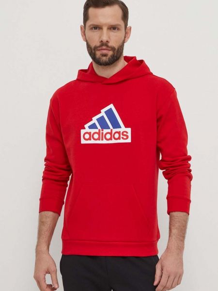Hoodie s kapuljačom Adidas crvena