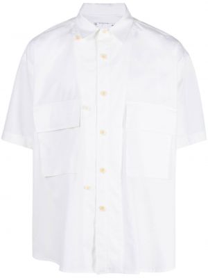 Marškiniai su kišenėmis Sacai balta