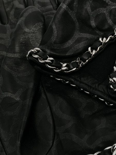 Rukavice Chanel Pre-owned černé