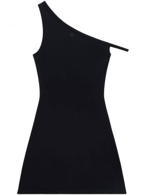 Ασύμμετρη κοκτέιλ φόρεμα Courreges μαύρο