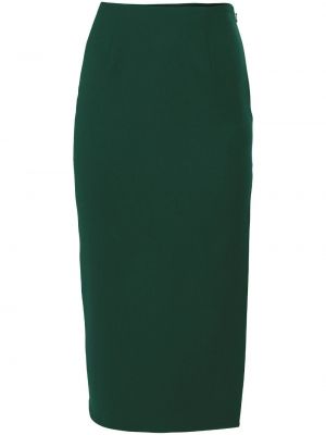 Vlněné midi sukně Carolina Herrera zelené