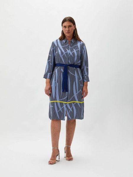 Платье-рубашка Persona By Marina Rinaldi синее