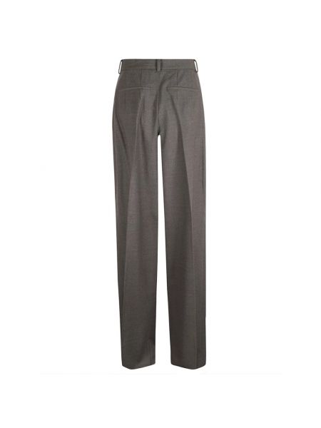 Pantalones rectos de cintura alta Sportmax gris