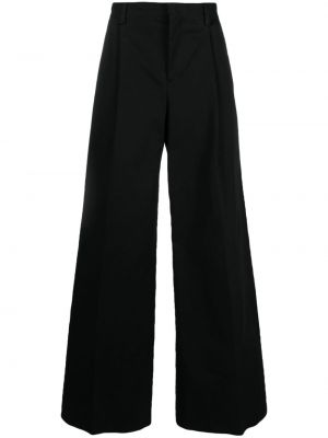 Plisované kalhoty relaxed fit Moschino černé