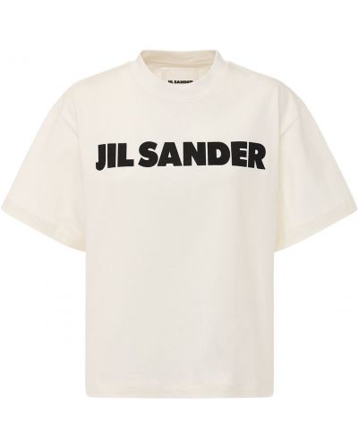 Трикотажная футболка с принтом Jil Sander