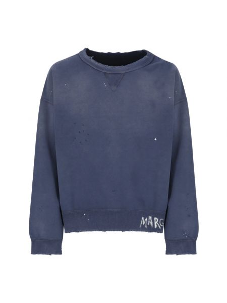 Sweatshirt mit rundhalsausschnitt Maison Margiela blau