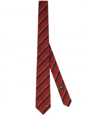 Jacquard selyem nyakkendő Gucci piros