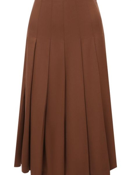 Кашемировая юбка Loro Piana коричневая