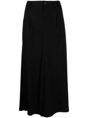 Vlnená midi sukňa Yohji Yamamoto čierna