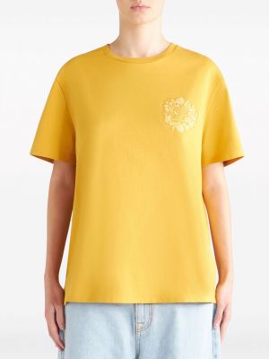 Kokvilnas t-krekls Etro dzeltens