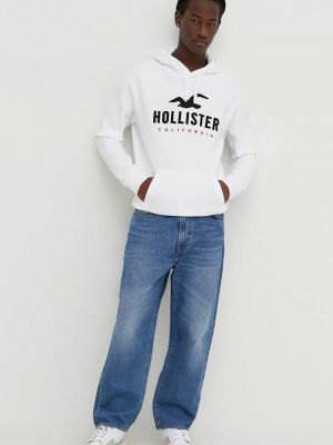 Bluza z kapturem Hollister Co. biała
