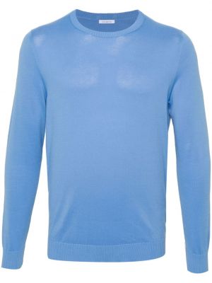 Памучен пуловер Malo синьо