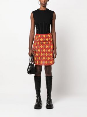 Průsvitné kostkované sukně s argylovým vzorem Jean Paul Gaultier Pre-owned