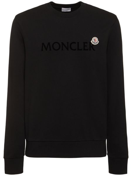 Sweatshirt i bomull Moncler svart