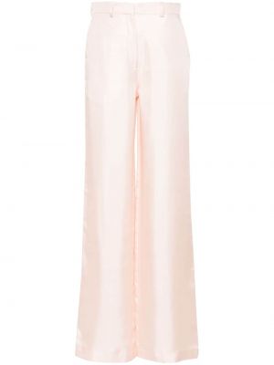 Svilene hlače bootcut Lanvin ružičasta