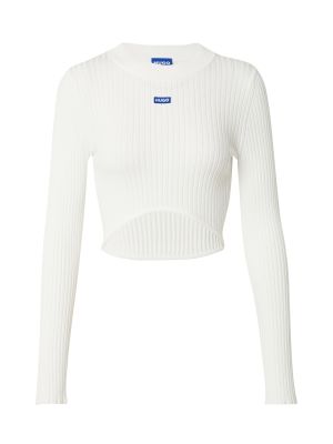 Пуловер slim Hugo Blue бяло