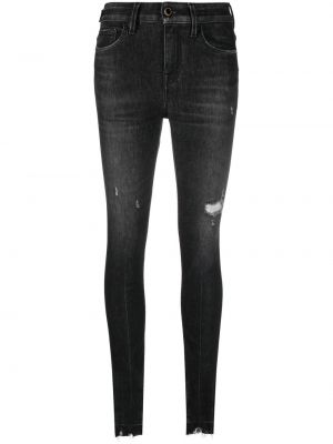 Hög midja skinny fit-jeans Jacob Cohën grå