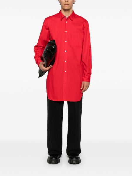 Długa koszula bawełniana Comme Des Garcons Homme czerwona