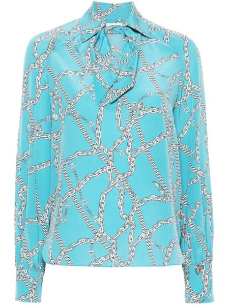 Seiden bluse mit print Zadig&voltaire blau