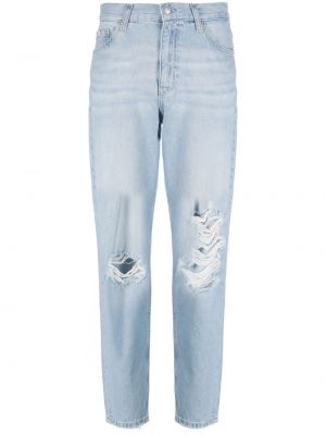 Jean droit effet usé Calvin Klein Jeans bleu