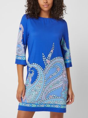 Sukienka z wzorem paisley Chiara Fiorini niebieska