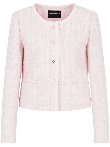 Tweed dzseki Emporio Armani rózsaszín