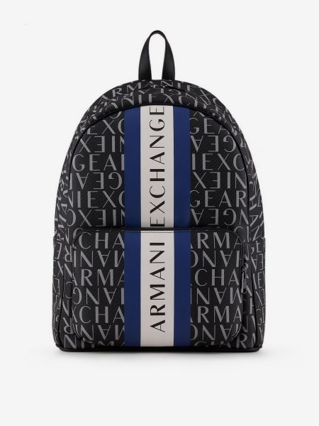 Хлопковый рюкзак Armani Exchange черный
