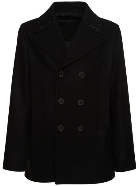 Cappotto di lana Valentino nero