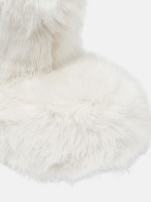 Μποτες χιονιού με γούνα Balenciaga λευκό