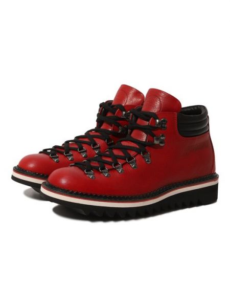 Кожаные ботинки Fracap красные