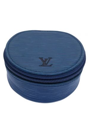 Leder clutch Louis Vuitton Vintage blau