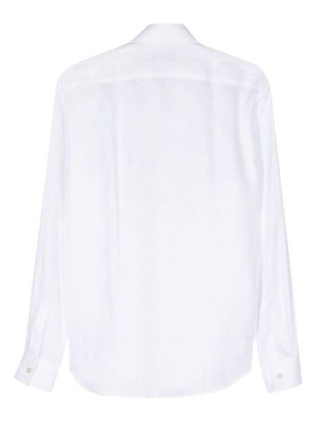Lněná košile Dell'oglio bílá