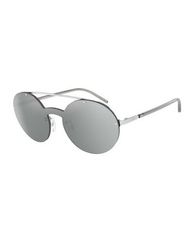 Srebrne okulary przeciwsłoneczne Armani