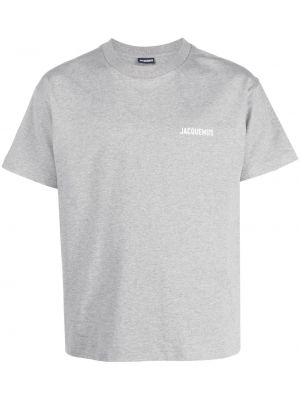 T-shirt con stampa Jacquemus grigio