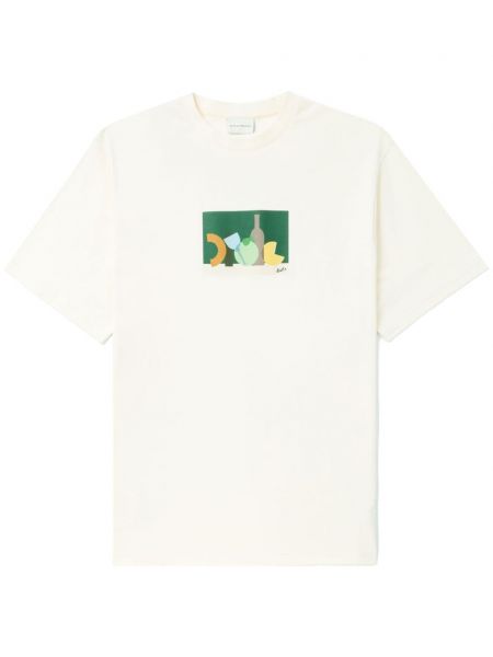 T-shirt mit print Drôle De Monsieur weiß
