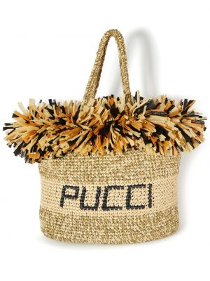 Geflochtene shopper handtasche mit print Pucci
