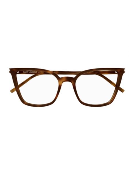 Gafas de cuero Saint Laurent marrón