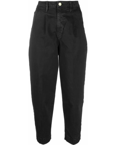 Pantalones de cintura alta Frame negro